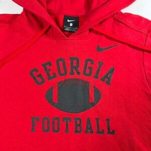 Nike Georgia Football Hoodie Mens Small Red Excellent NCAA Bulldogs Pullover